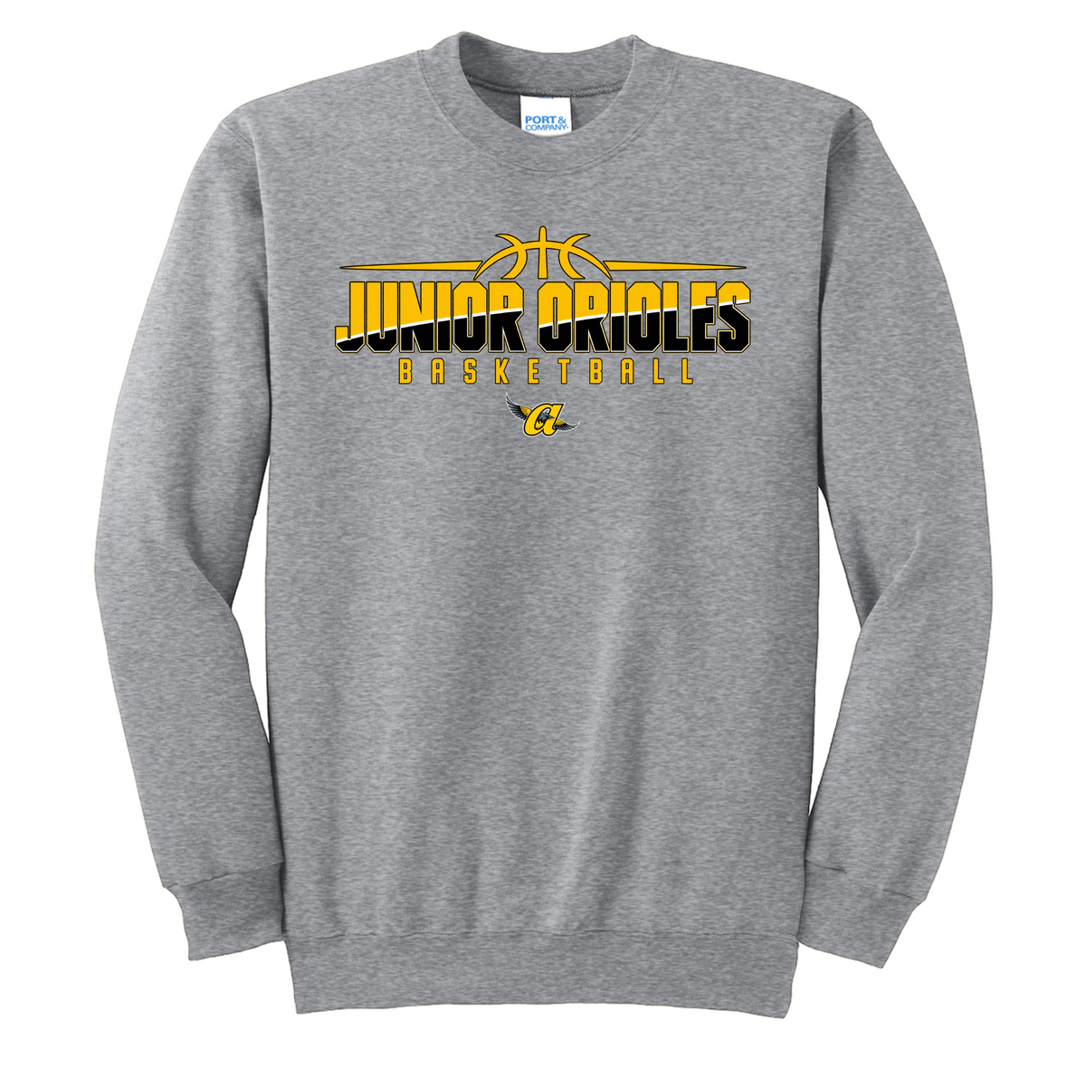 JO Black & Gold Basketball Crew (gray)