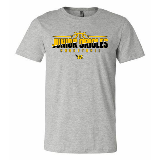 JO Black & Gold Basketball Adult Tee (gray)