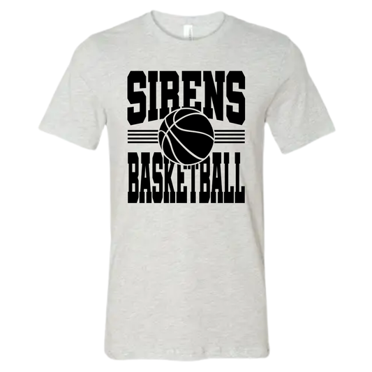 Sirens Basketball Ash Adult Tee