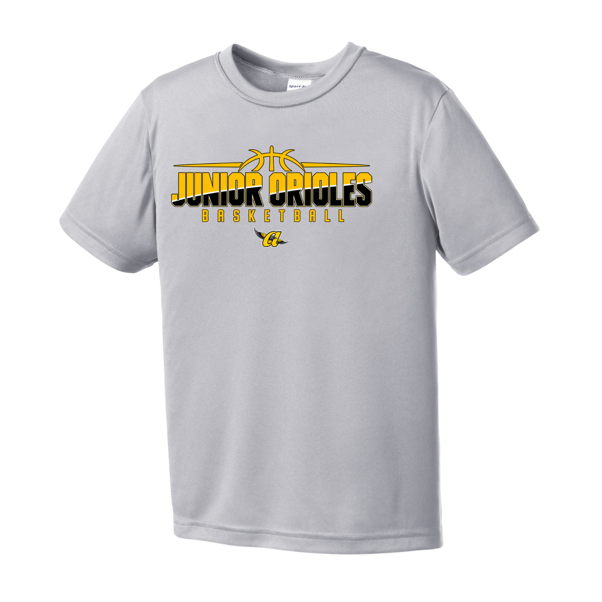 JO Black and Gold Basketball Youth Tee (gray)