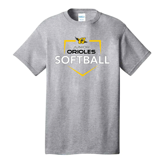 Homerun JO Baseball Youth Tee (Gray)