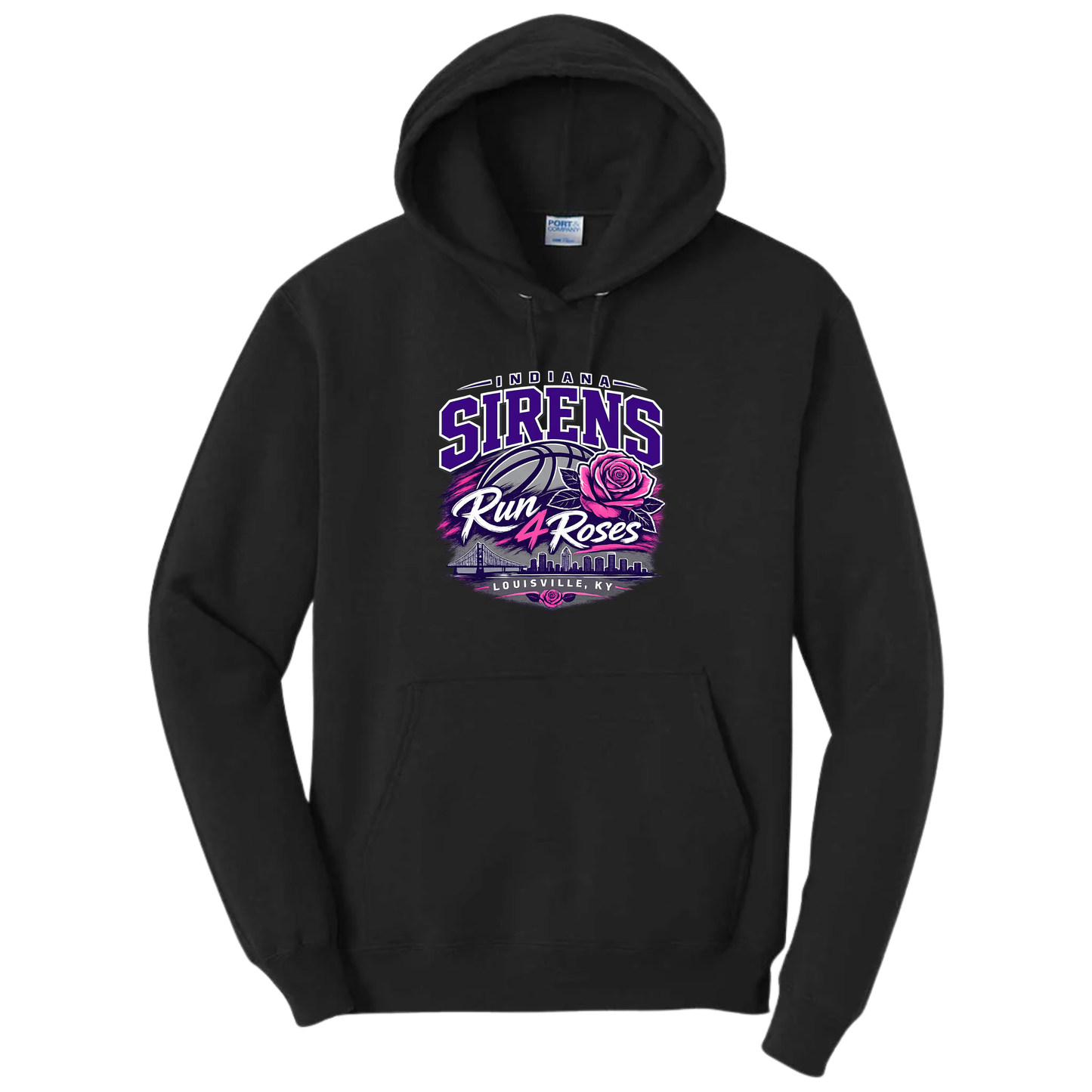 Sirens Run 4 Roses Tournament Black Hoodie