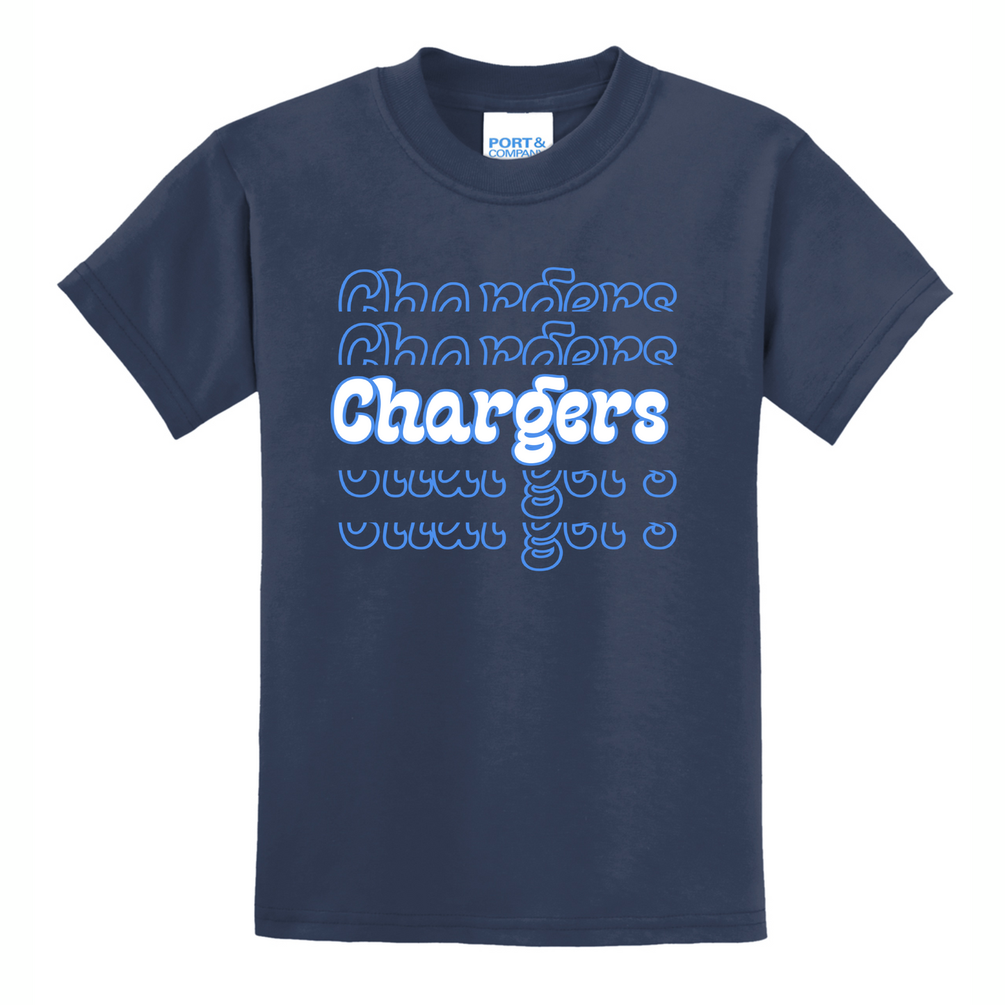 Stacked Chargers Youth Tee