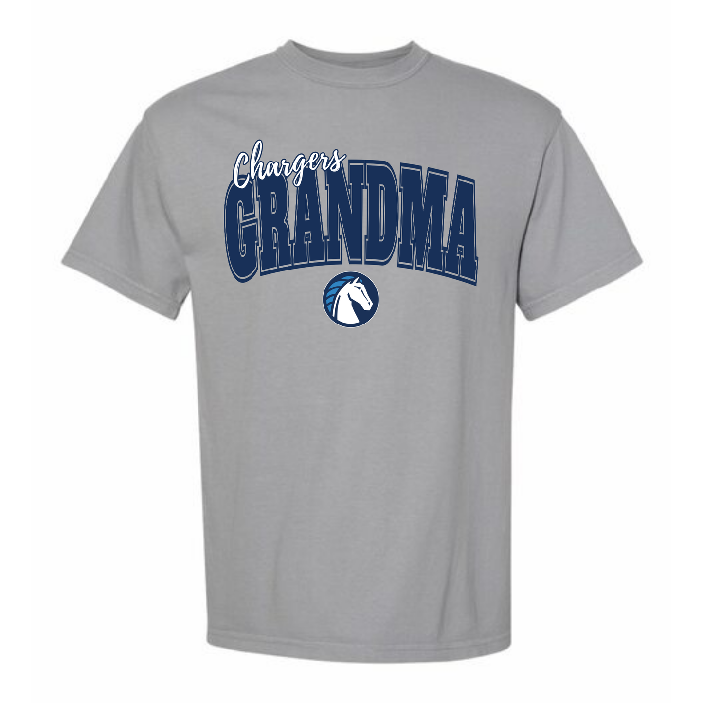 Chargers Varsity Grandma Adult Tee