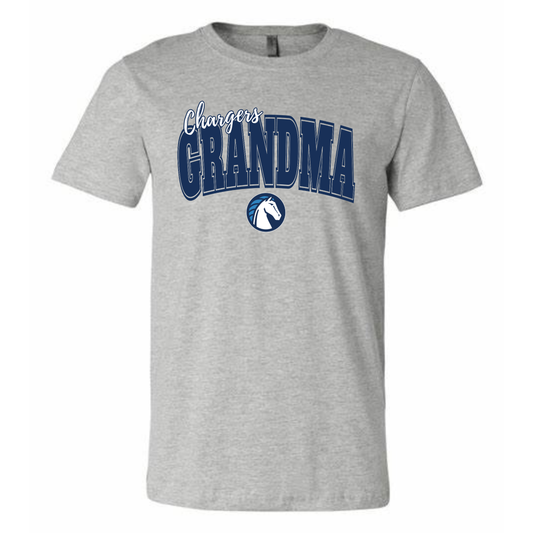 Chargers Varsity Grandma Adult Tee