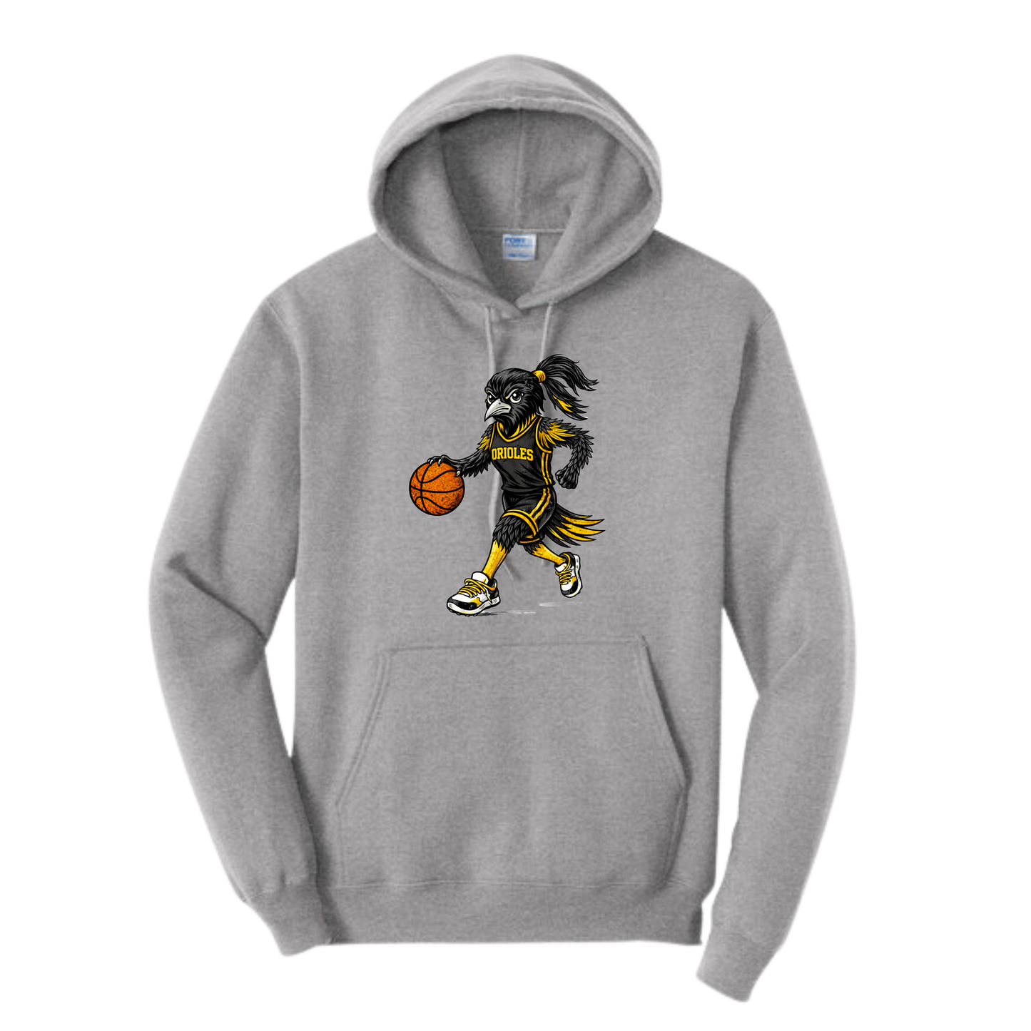 Oriole Girl Bird Basketball Hoodie