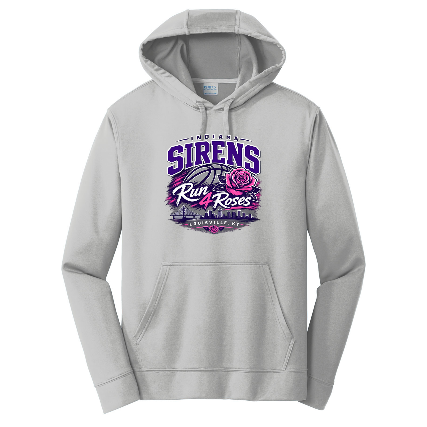 Sirens Run 4 Roses Tournament Gray Hoodie