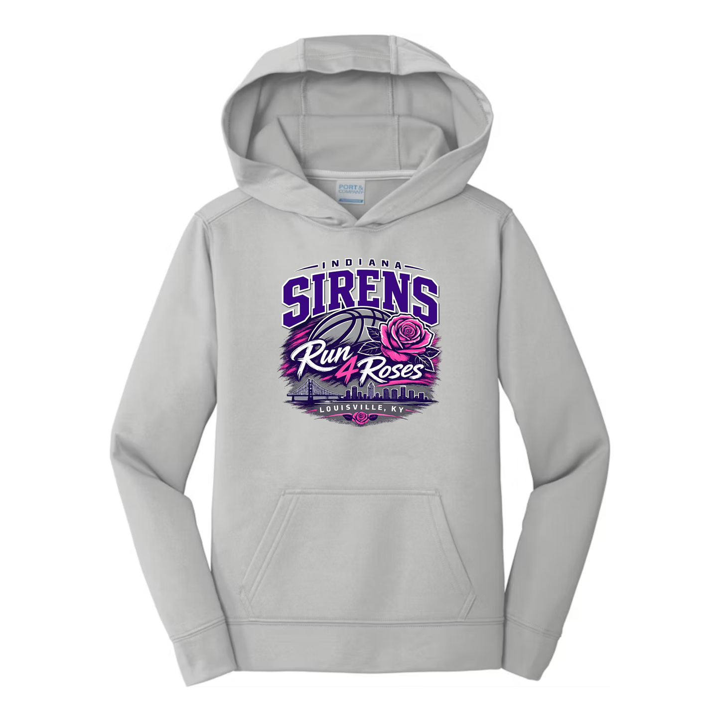 Sirens Run 4 Roses Tournament Gray Hoodie