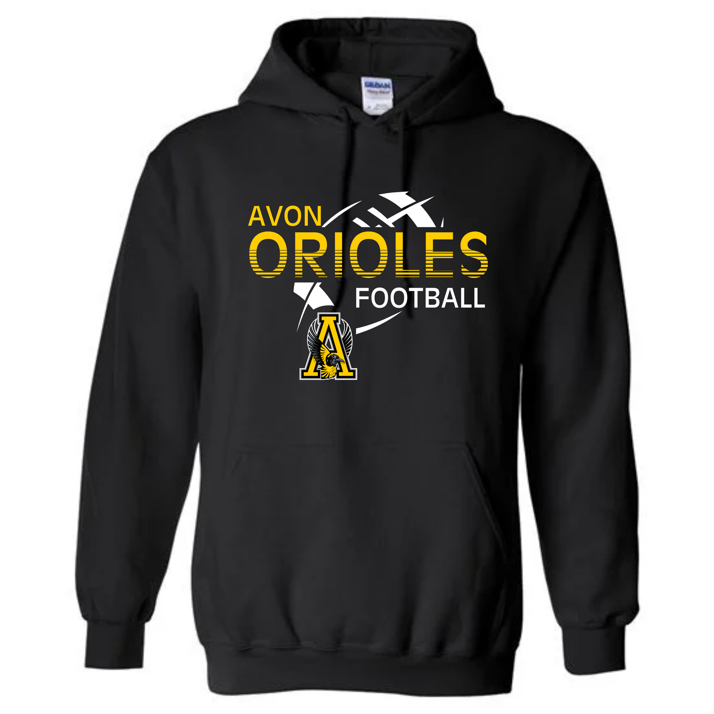 Black and Gold Football Hoodie