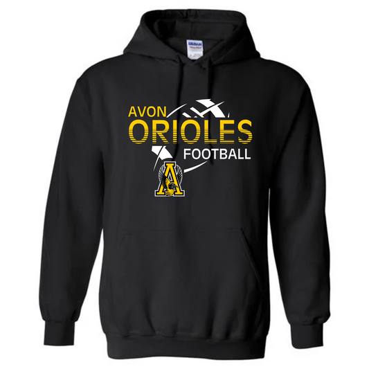 Black and Gold Football Hoodie