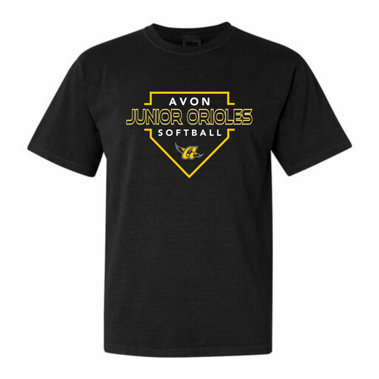 Homeplate JO Softball Adult Cotton Tee (Black)