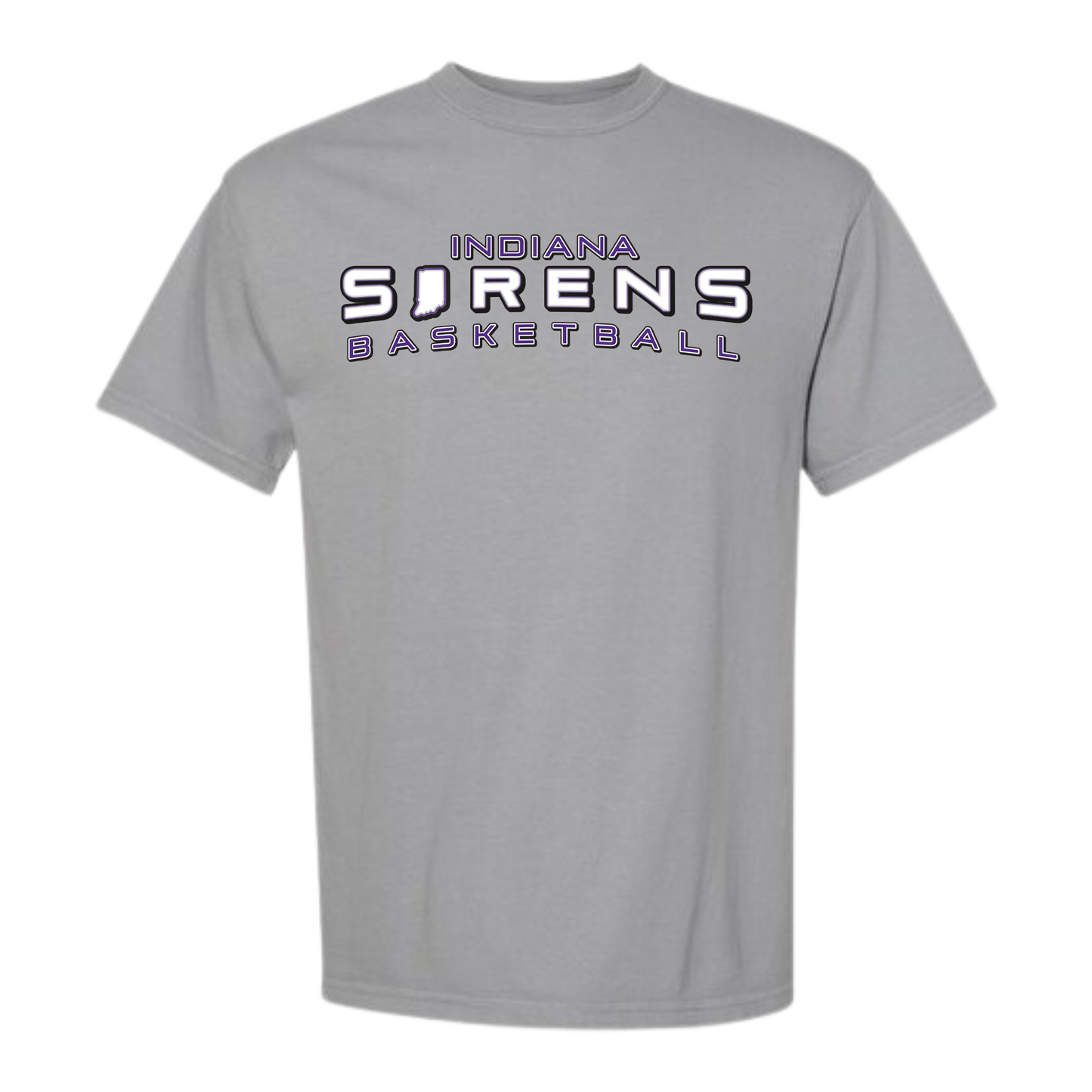 Indiana Sirens Basketball Gray Adult Tee