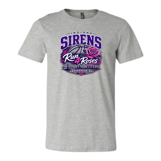 Sirens Run 4 Roses Tournament Gray Adult Tee