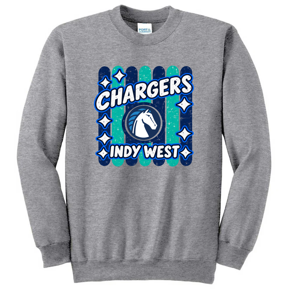 Chargers Striped Crew