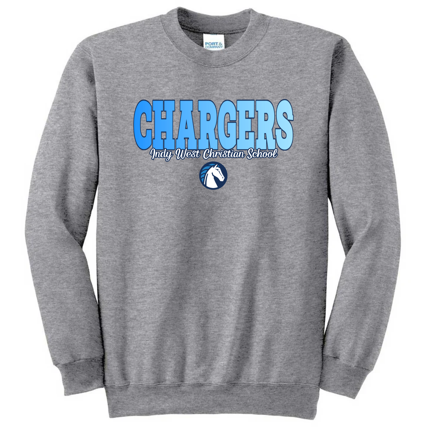 Chargers Ombre Crew (gray)
