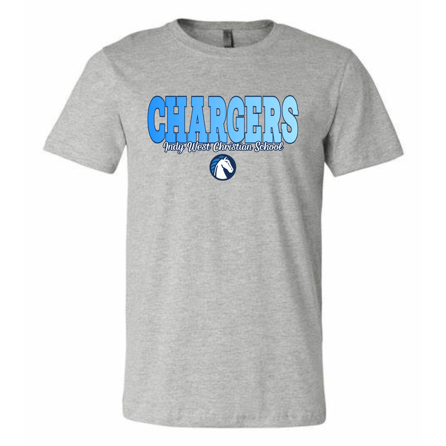 Chargers Ombre Adult Tee (gray)