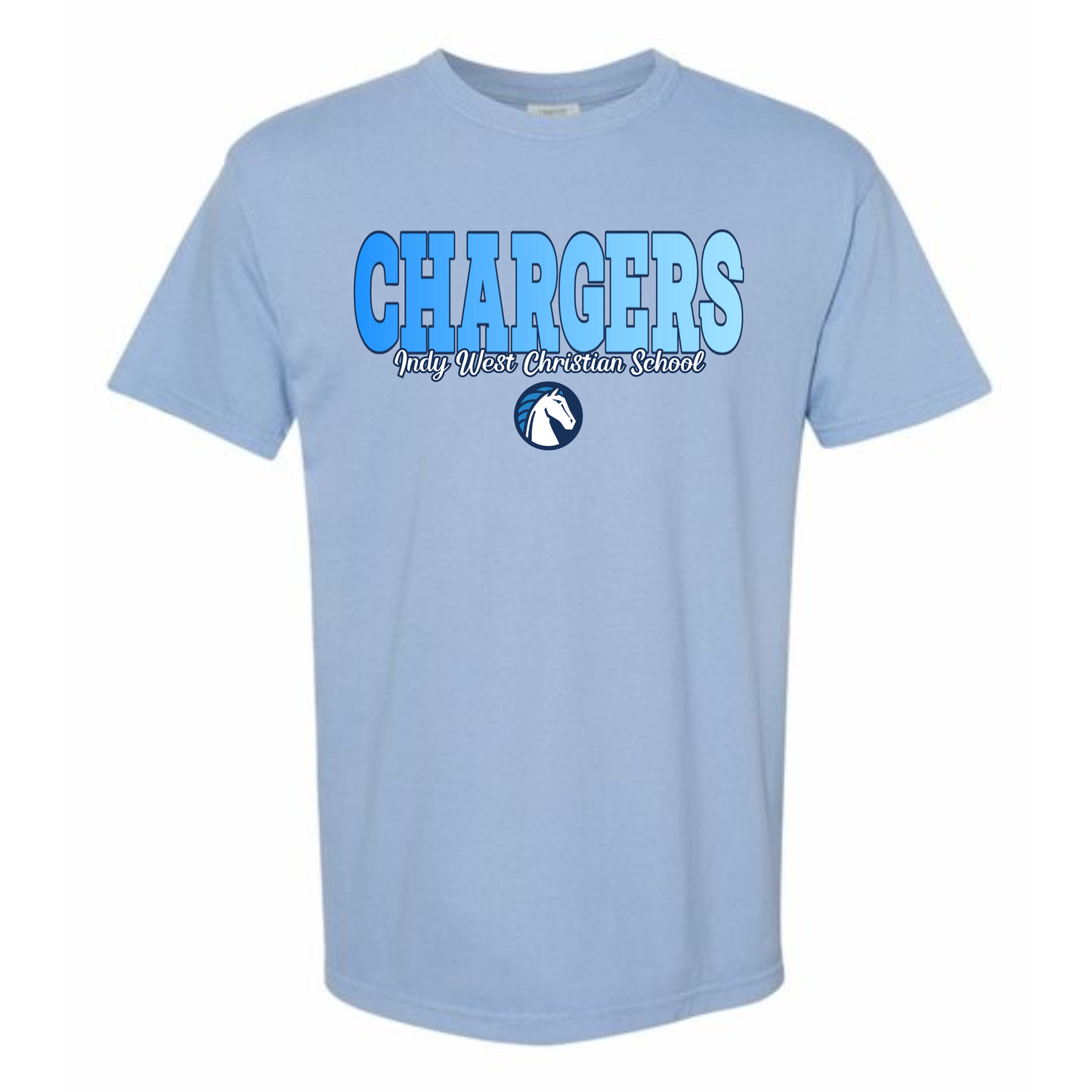 Chargers Ombre Adult Tee (blue)