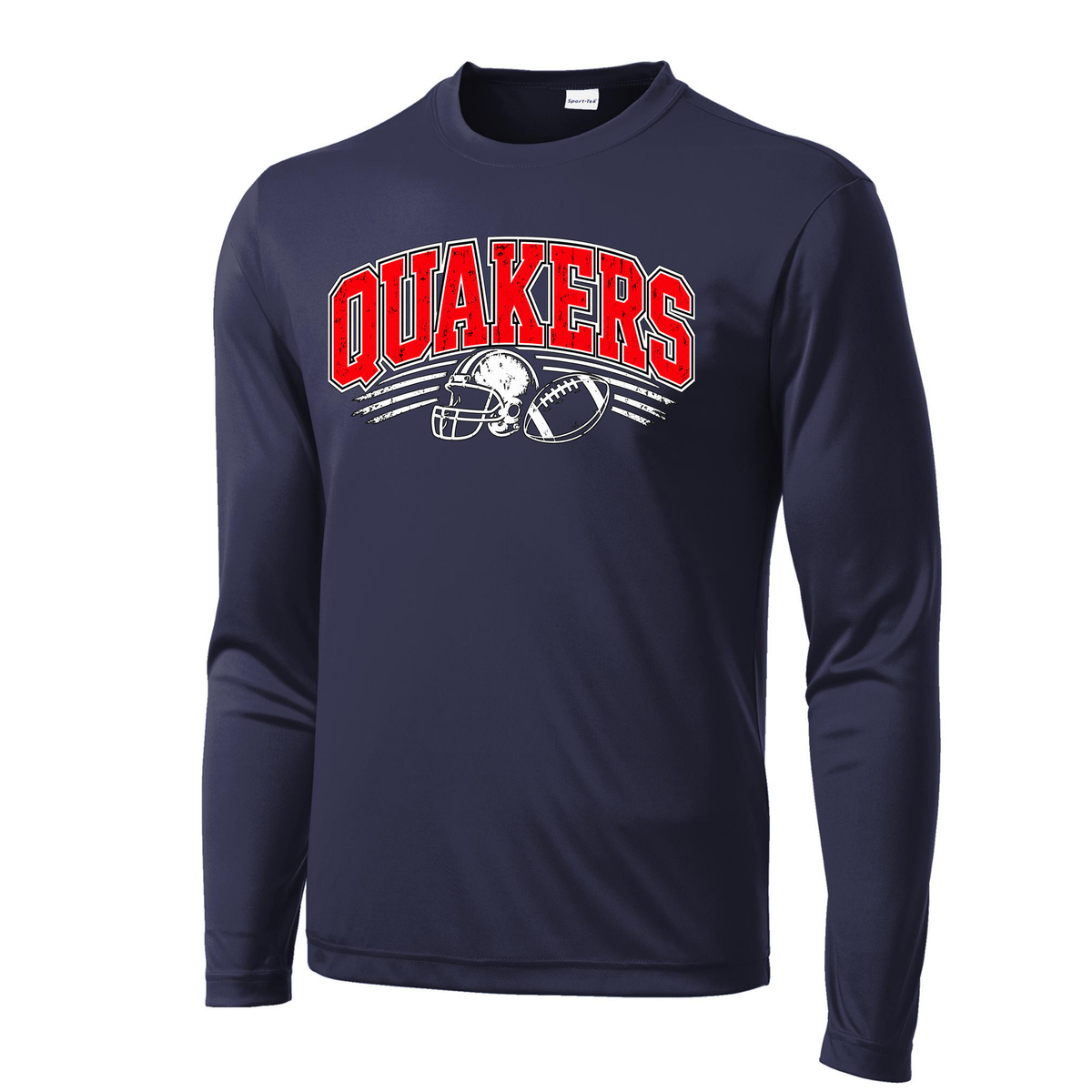 Quakers Retro Football Long Sleeve Youth Tee