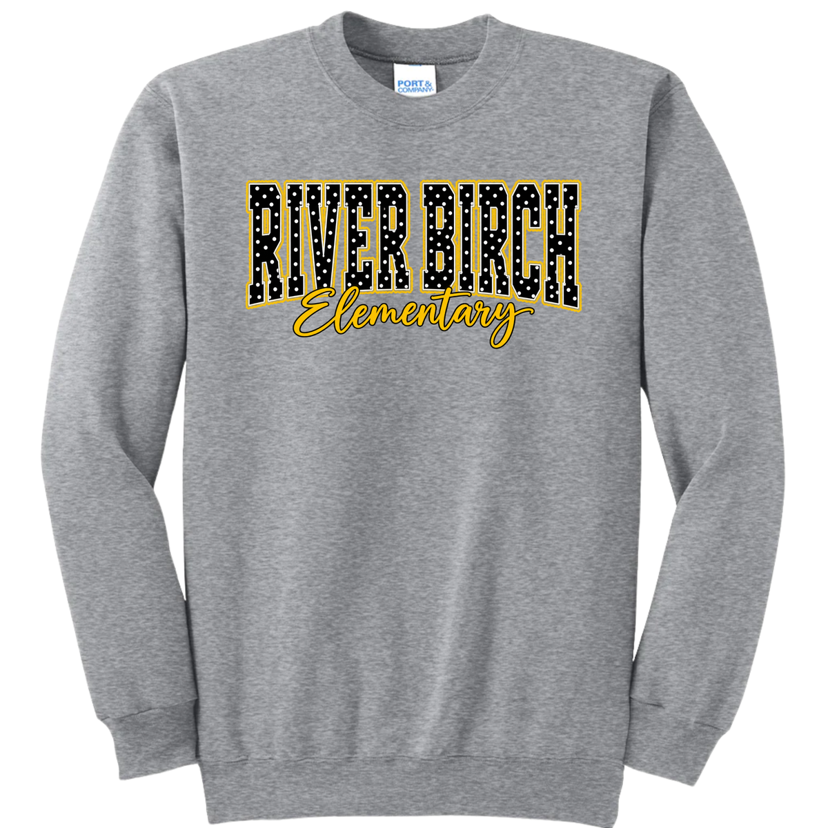 River Birch Dot Gray Crew