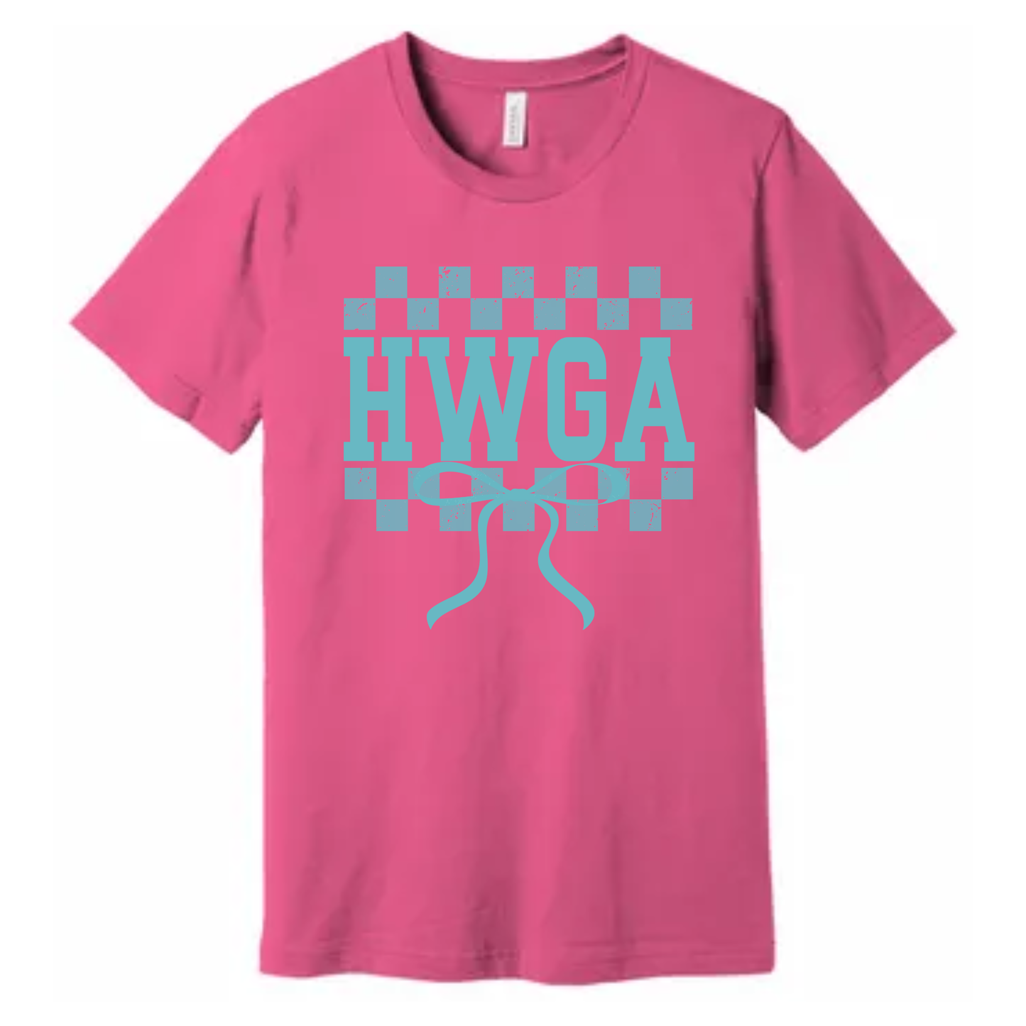 HWGA Checkers & Bow Tee