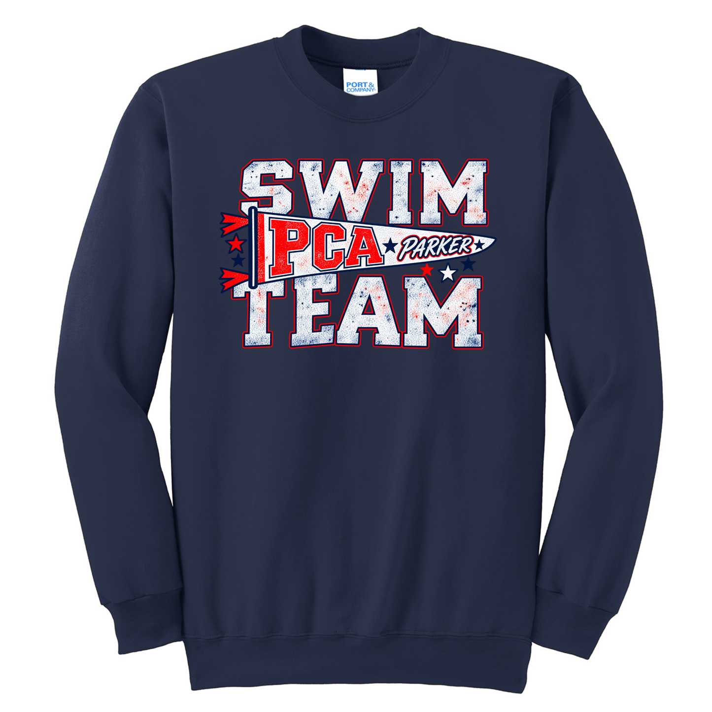 PCA Swim Banner Navy Crew