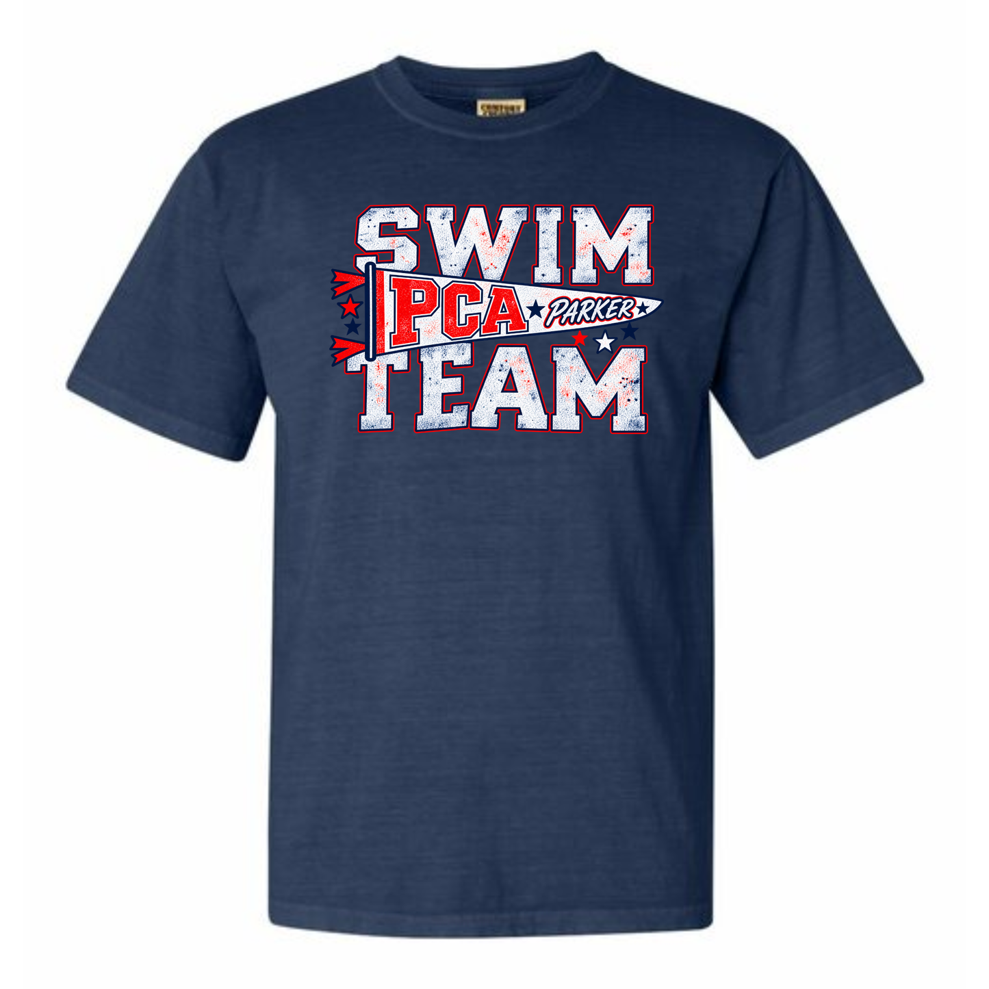 PCA Swim Banner Adult Navy Tee