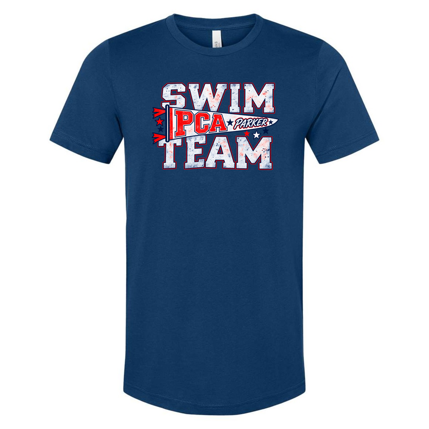 PCA Swim Banner Adult Navy Tee
