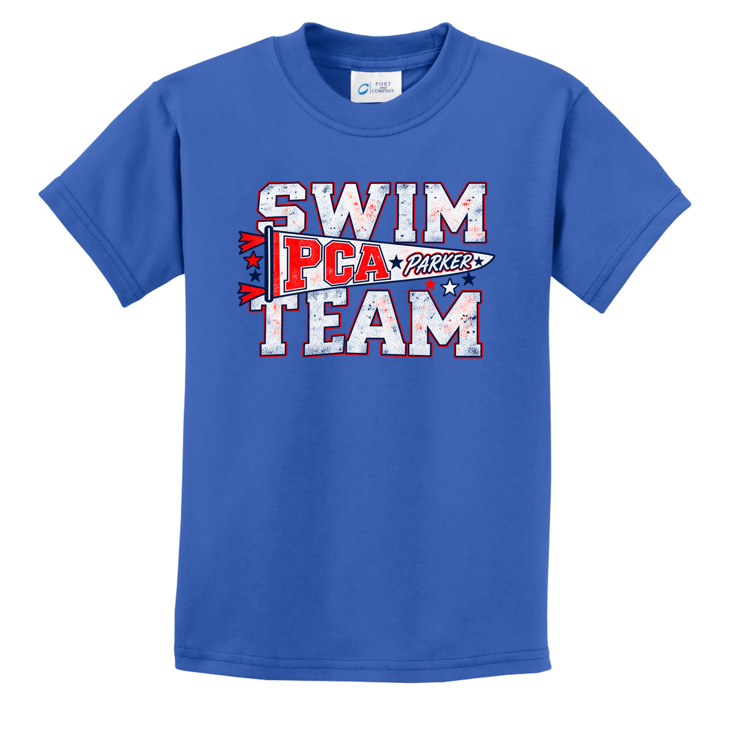 PCA Swim Banner Youth Royal Tee