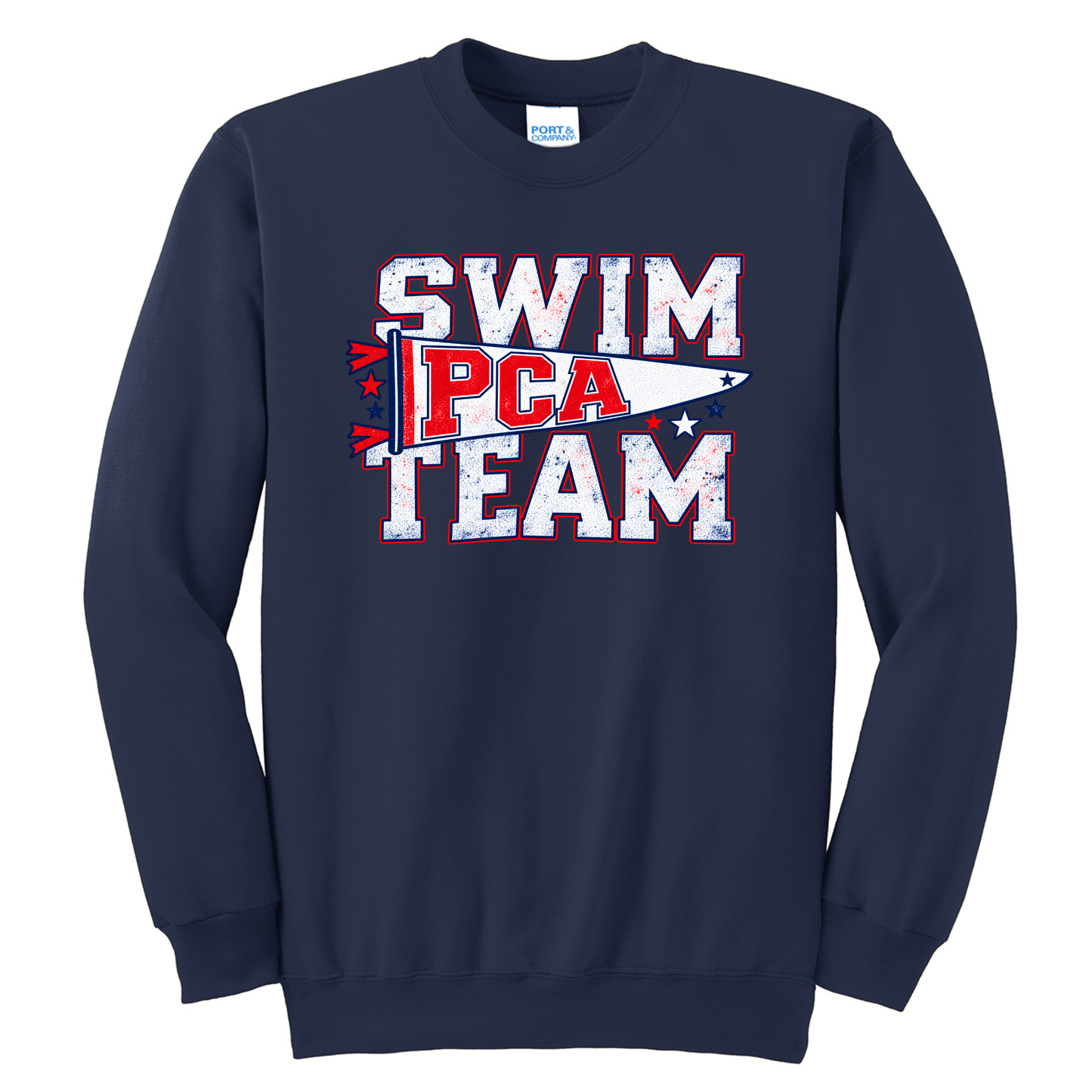 PCA Swim Banner Navy Crew