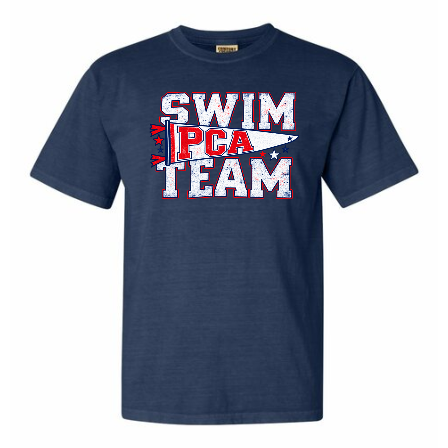 PCA Swim Banner Adult Navy Tee
