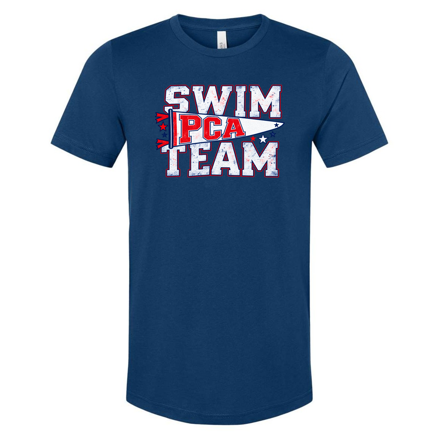 PCA Swim Banner Adult Navy Tee