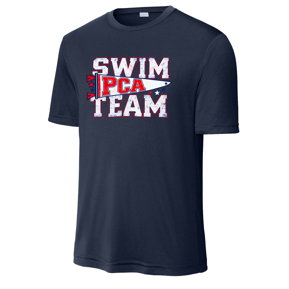 PCA Swim Banner Youth Navy Tee