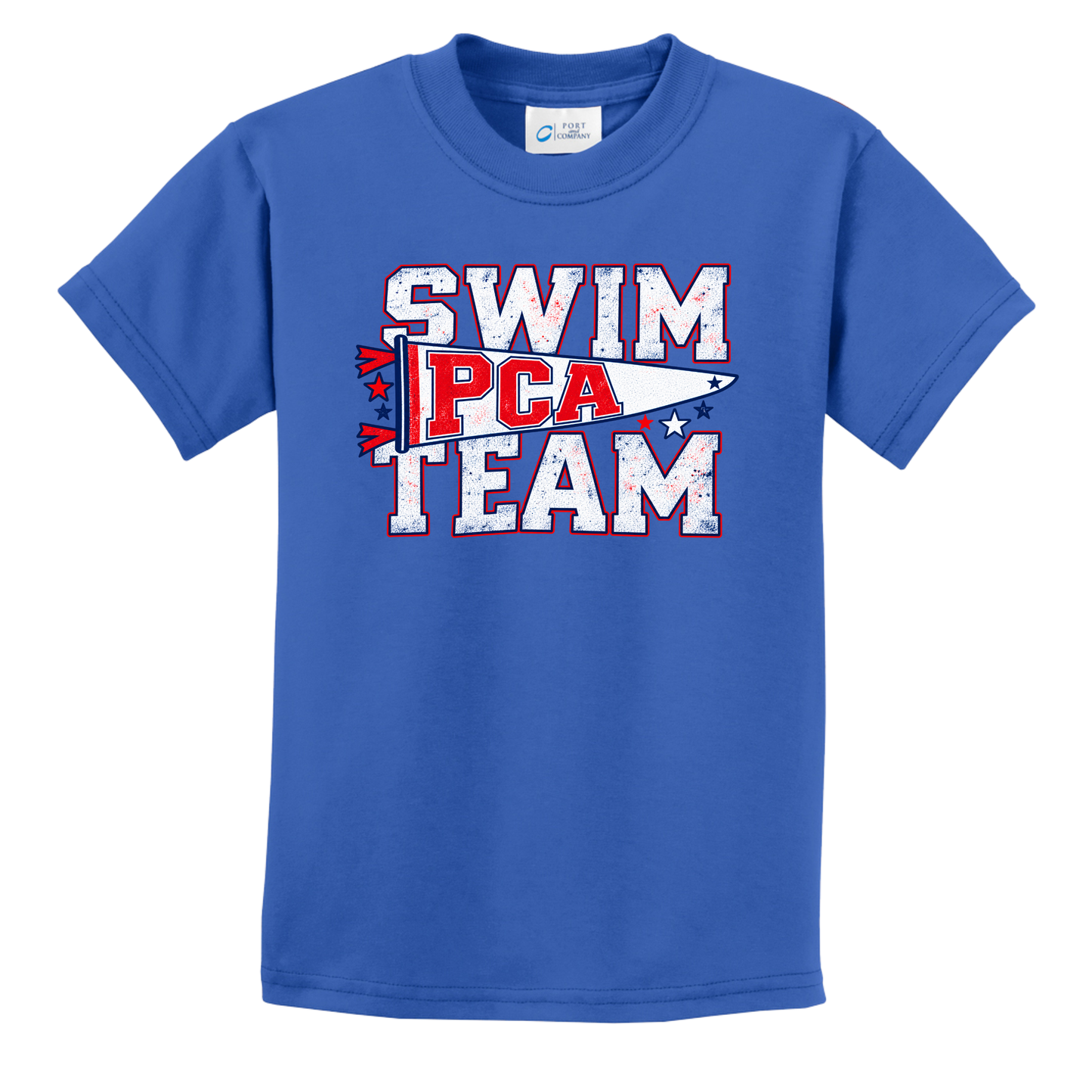 PCA Swim Banner Youth Royal Tee