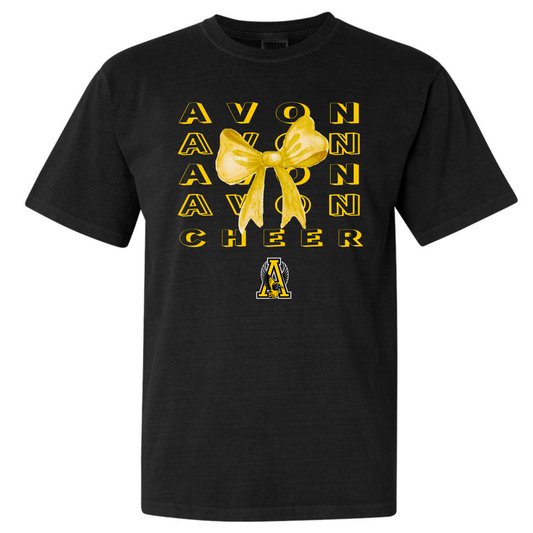 Gold Bow Avon Cheer Youth Tee