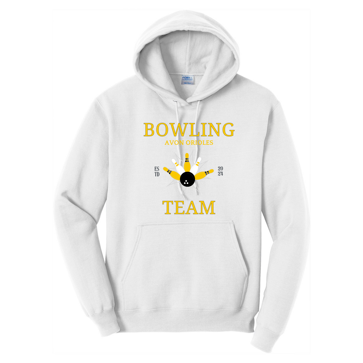 Bowling Team Hoodie (white)