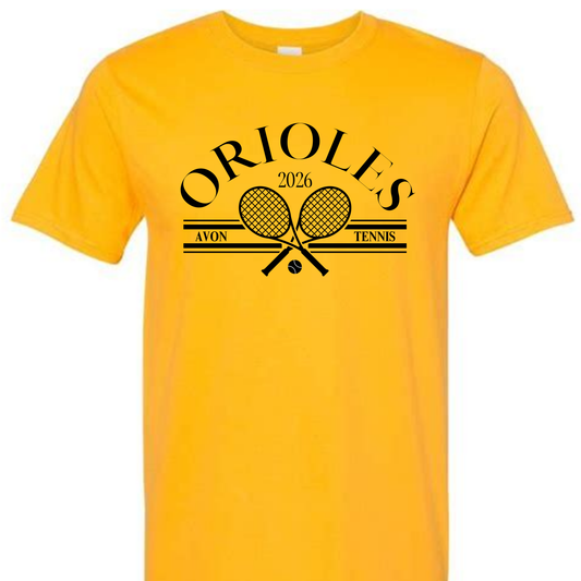 2026 Orioles Tennis Gold Tee