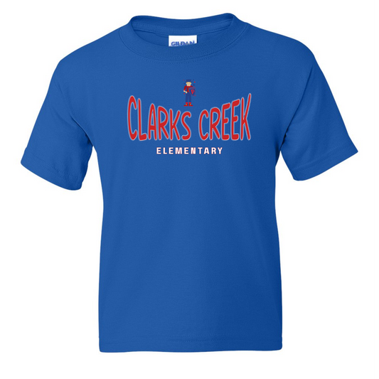 Curved Clarks Creek Youth Tee