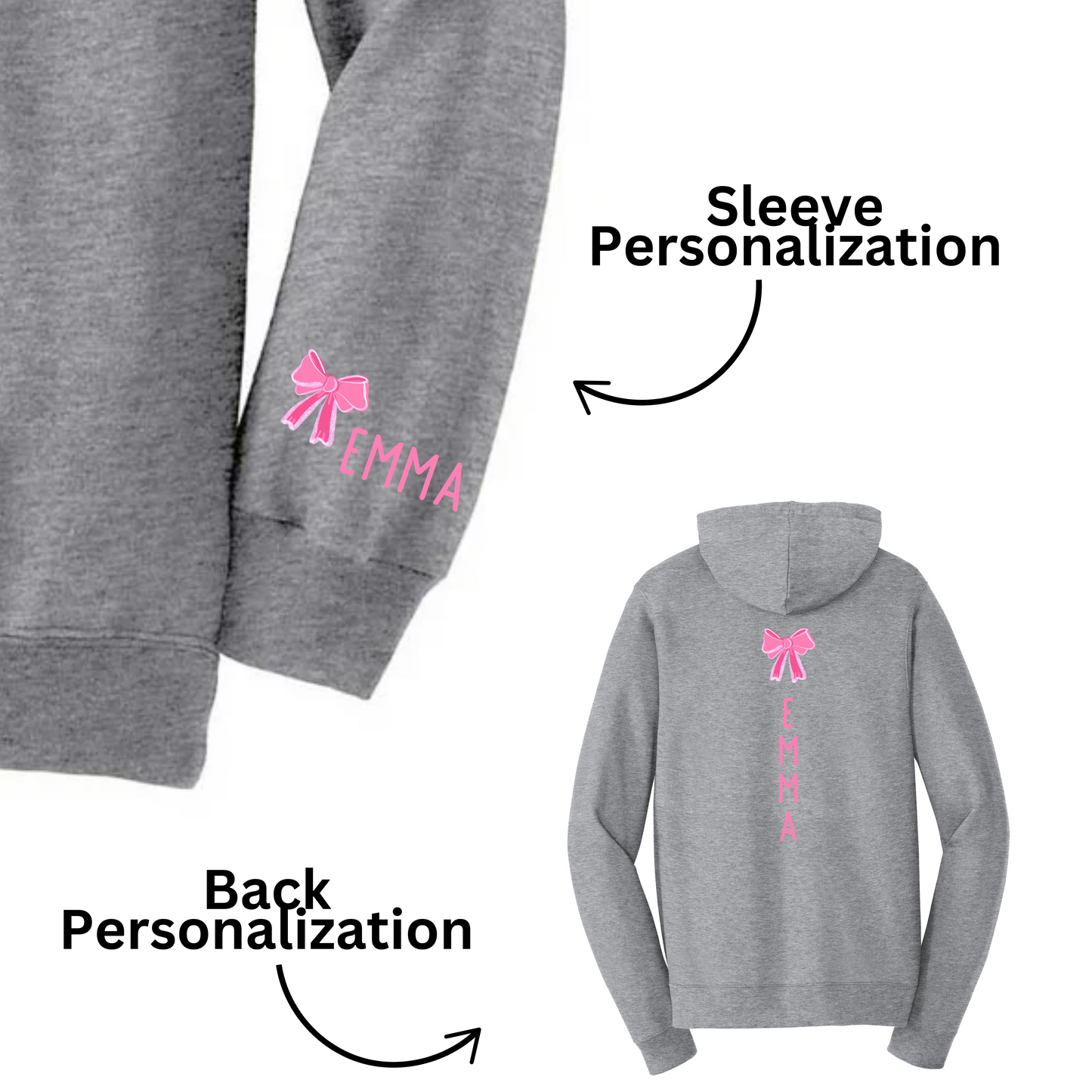 Hession Bows and Cheer Hoodie