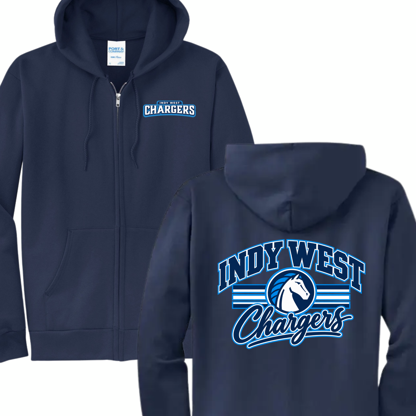 Chargers Champion Zipup Hoodie (navy)