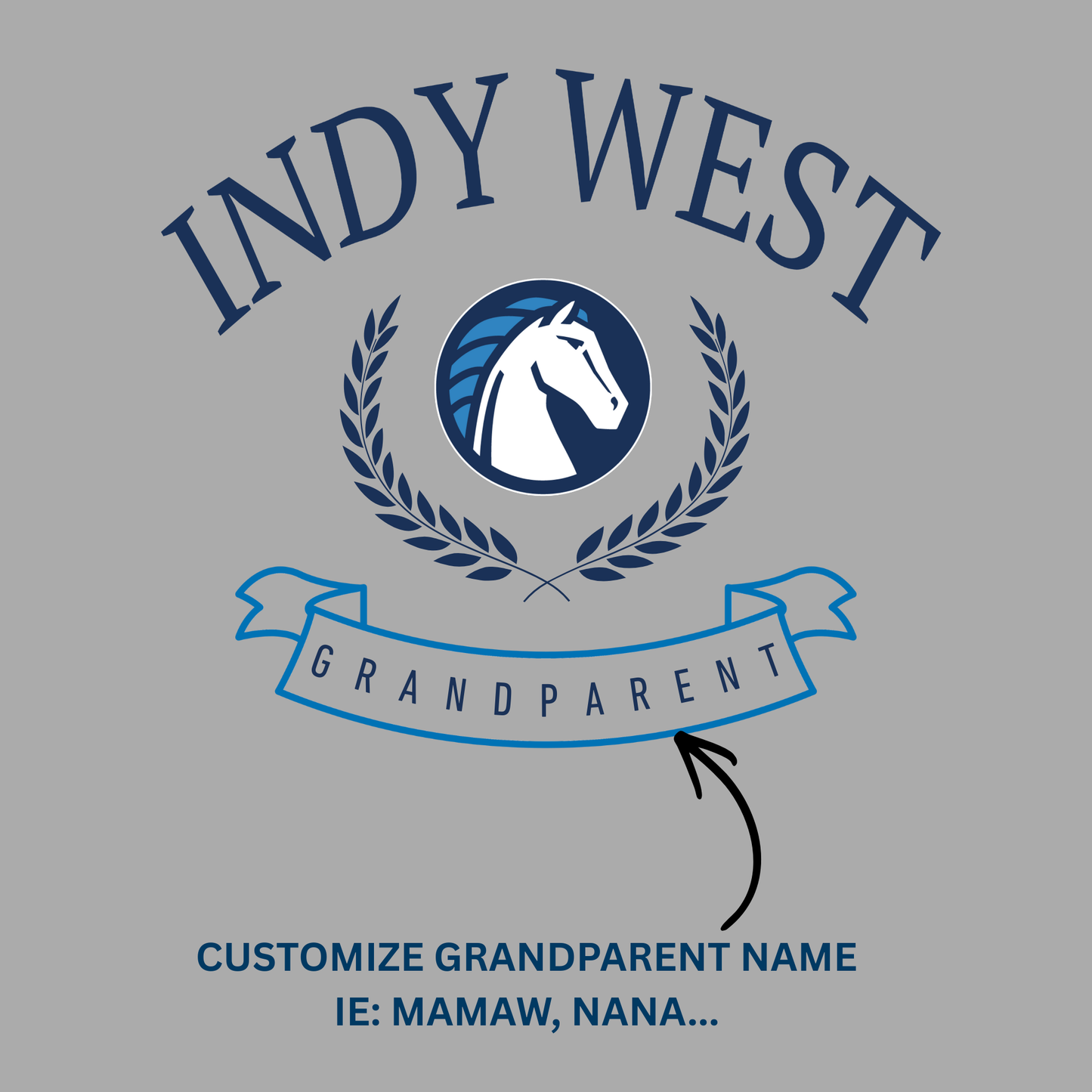 Chargers Vine Design -Custom Grandparent Name