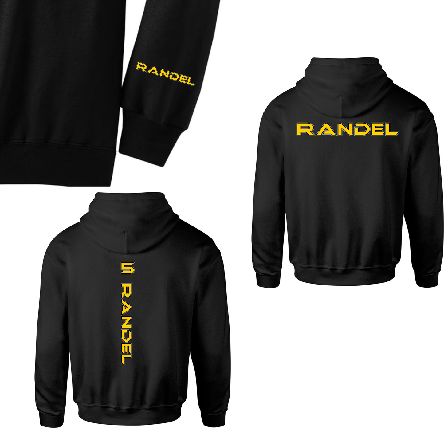 Black and Gold Football Hoodie