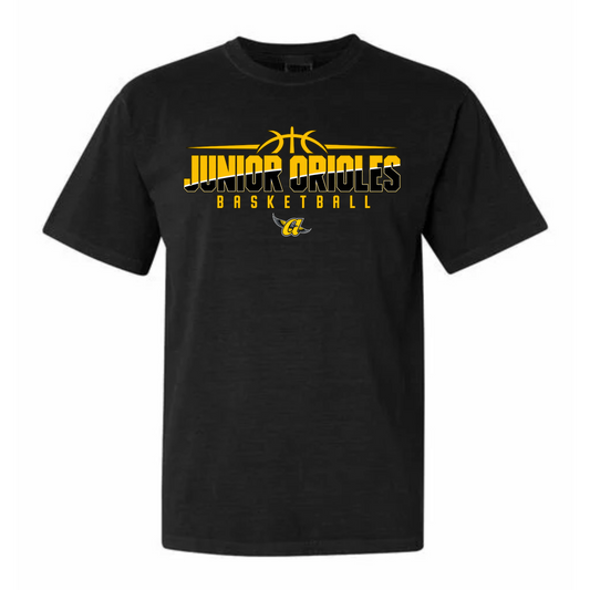 JO Black & Gold Basketball Adult Tee (Black)
