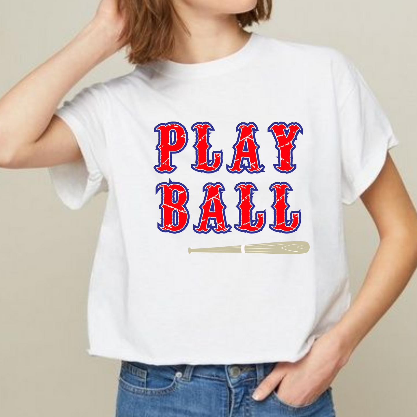 Play Ball Cropped Boxy Tee