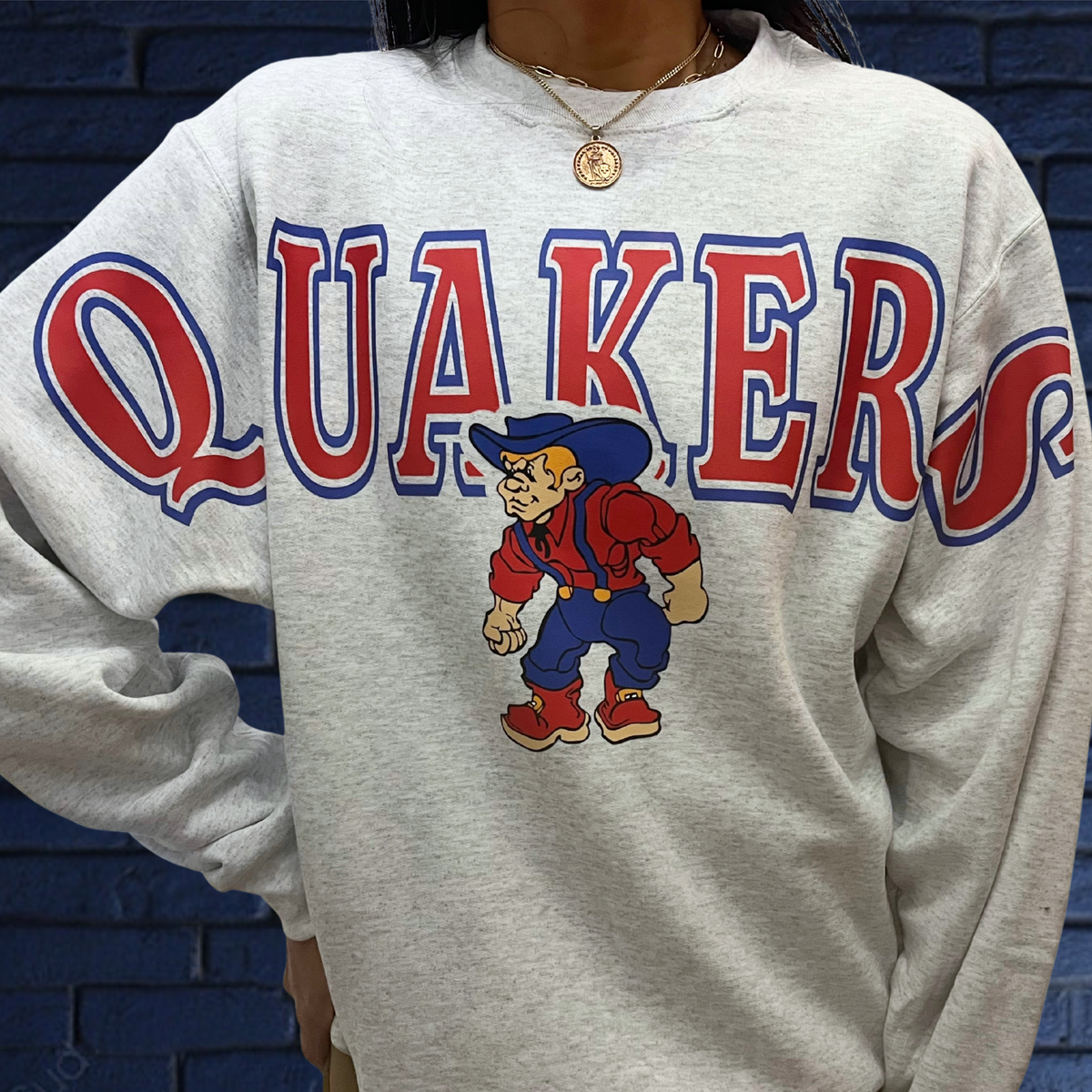 Quaker Merch Quakers Throwback Crew – ONE WEST