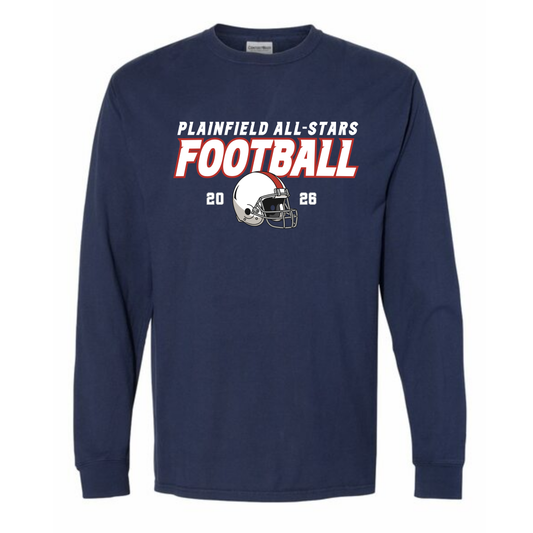 Plainfield All-Stars Football Long Sleeve Adult Tee