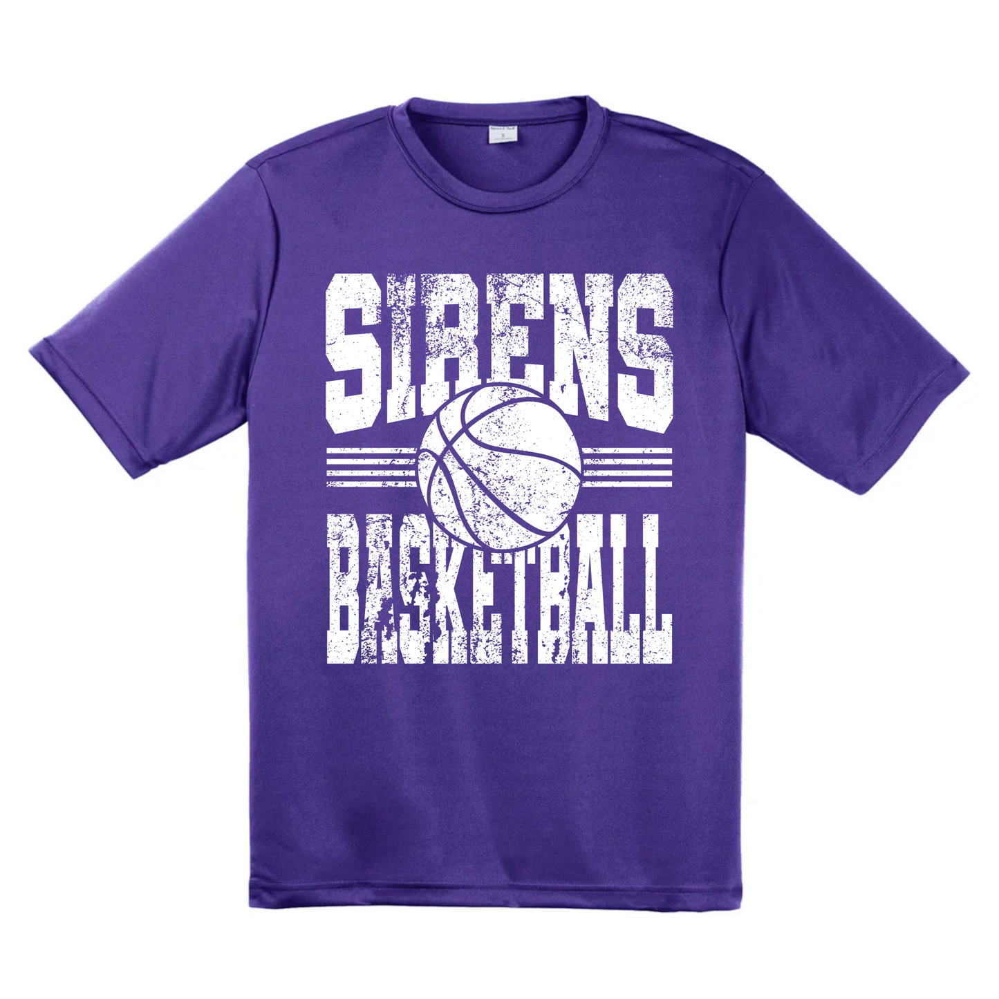 Sirens Basketball Purple Youth Tee