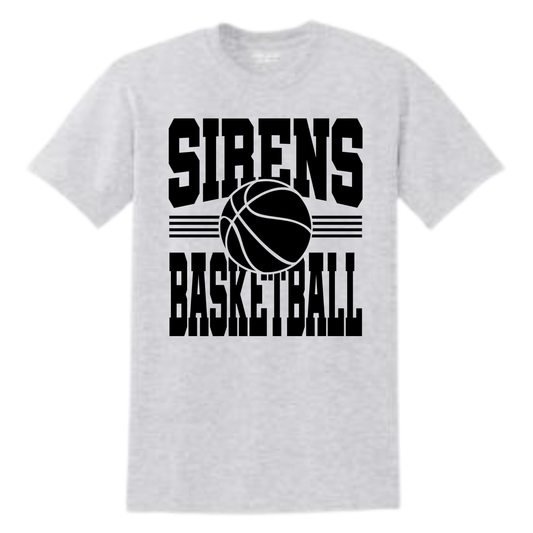 Sirens Basketball Ash Youth Tee