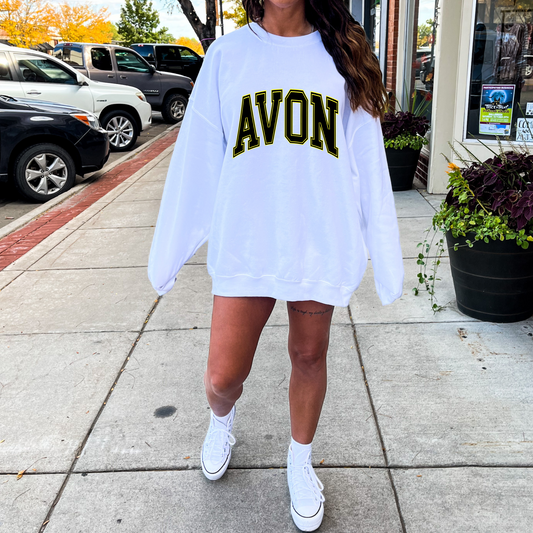 Avon Varsity Adult Sweatshirt (white)