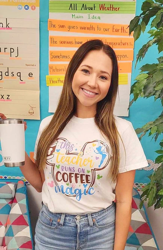 Coffee & Magic Teacher Tee