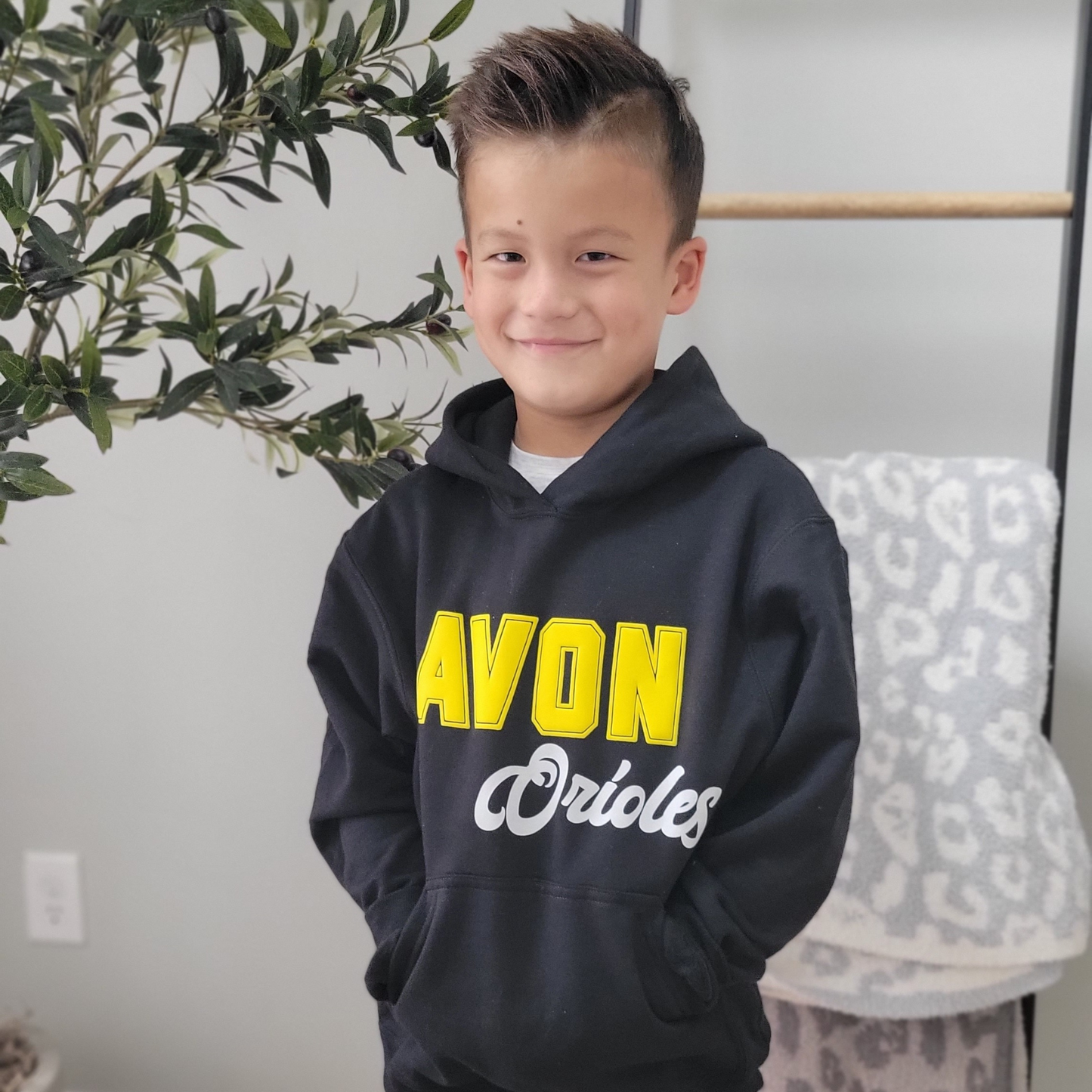 Avon Block Puff Hoodie, Youth